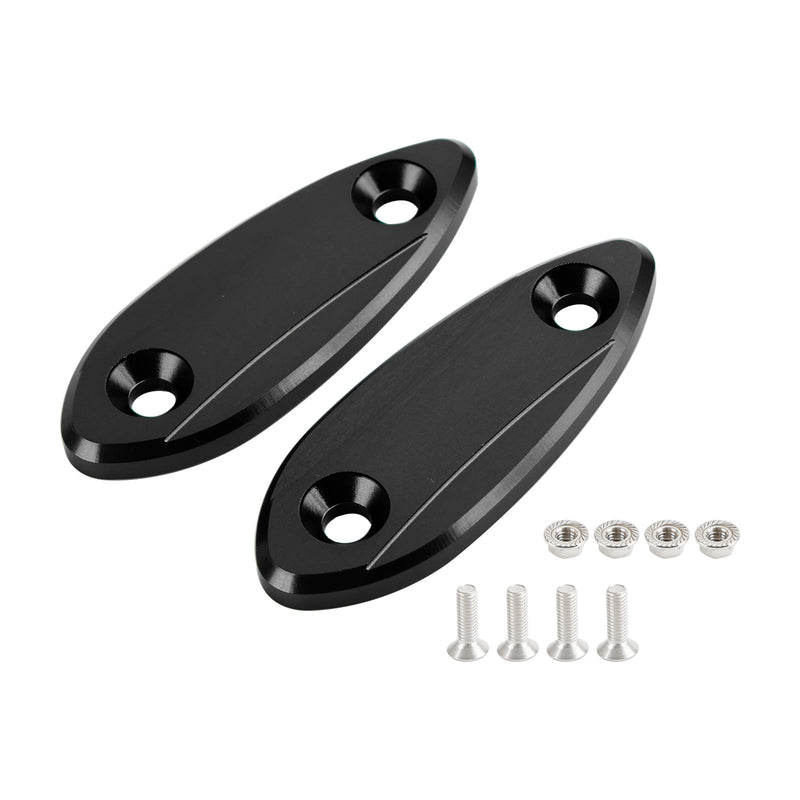 Kawasaki Ninja 250/300/400/650 2013-2022 CNC Black Mirror Block Off Plates