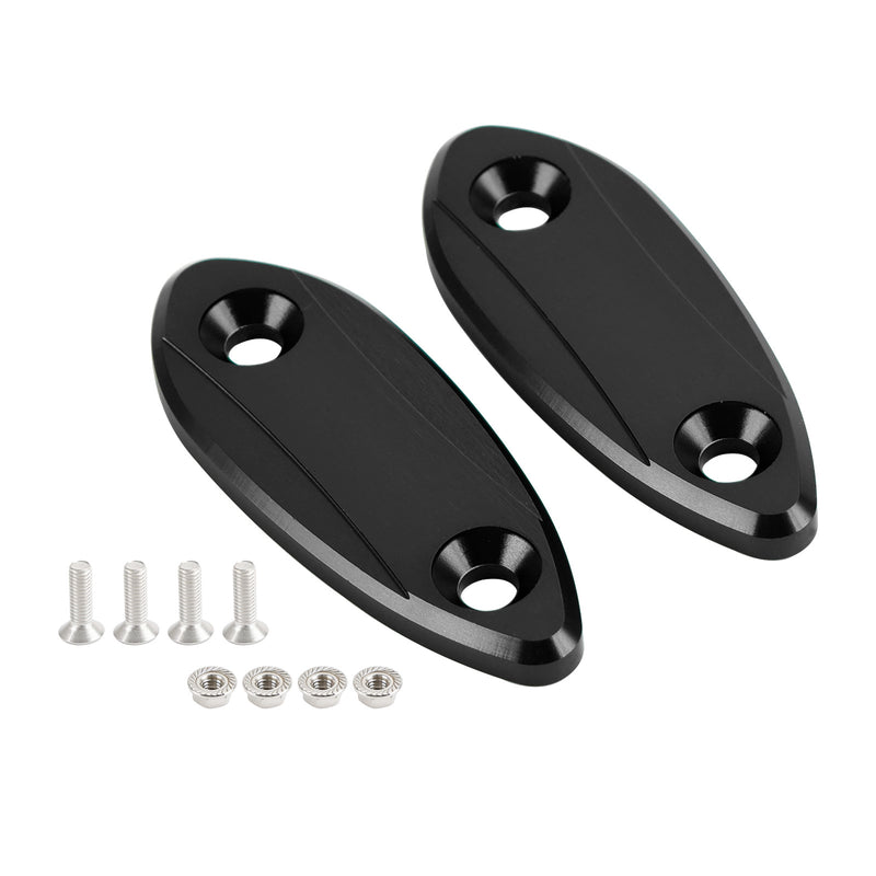 Kawasaki Ninja 250/300/400/650 2013-2022 CNC Black Mirror Block Off Plates