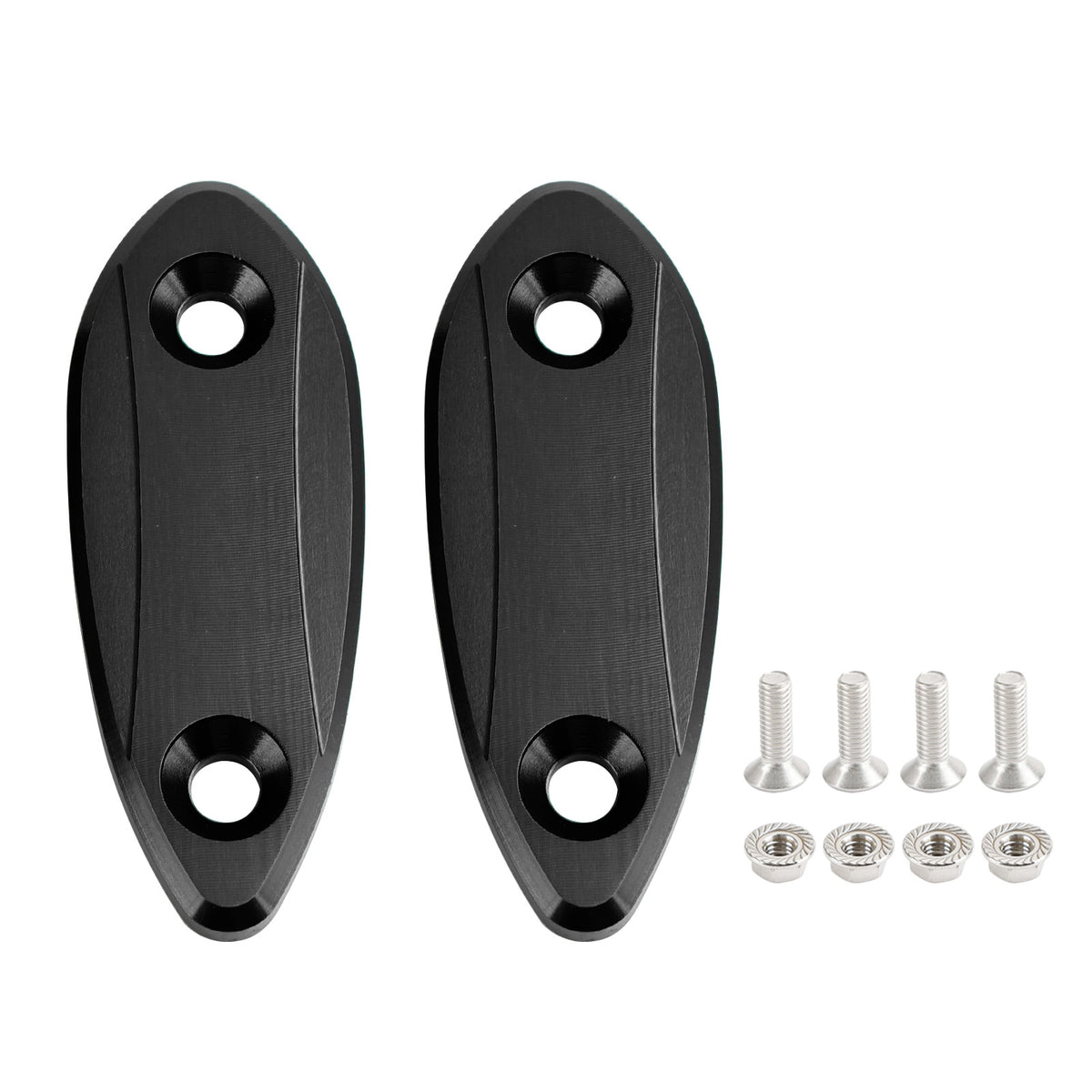 Kawasaki Ninja 250/300/400/650 2013-2022 CNC Black Mirror Block Off Plates