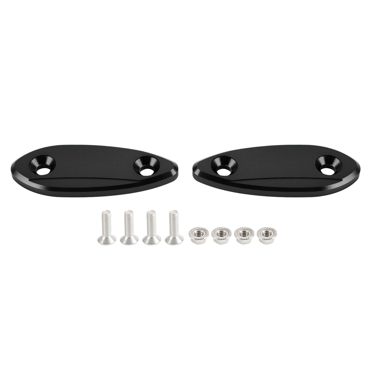 Kawasaki Ninja 250/300/400/650 2013-2022 CNC Black Mirror Block Off Plates