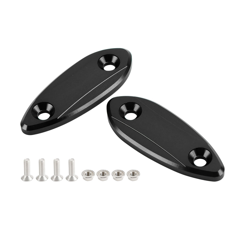 Kawasaki Ninja 250/300/400/650 2013-2022 CNC Black Mirror Block Off Plates