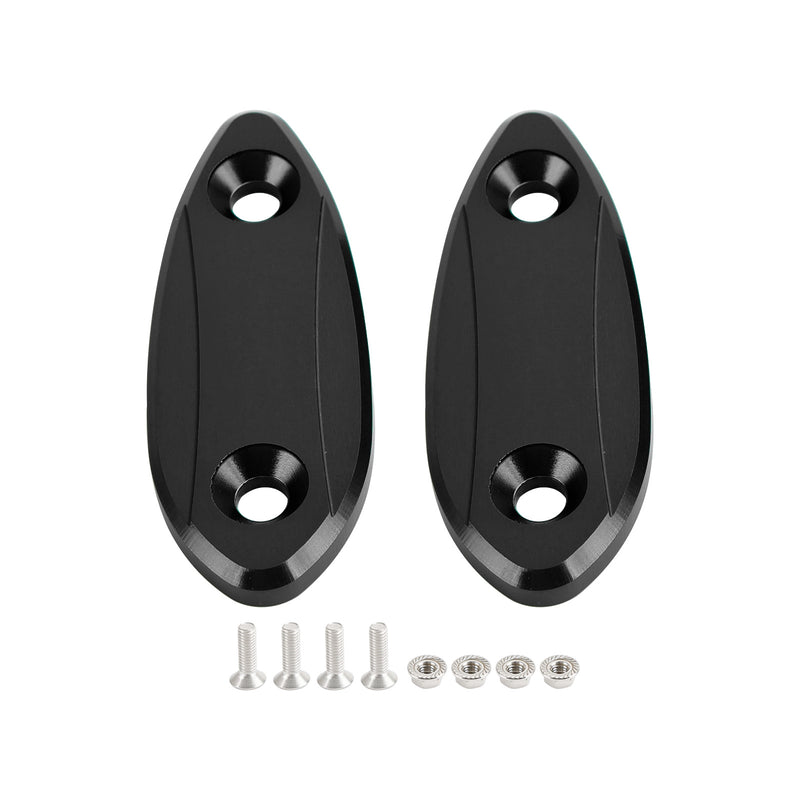 Kawasaki Ninja 250/300/400/650 2013-2022 CNC Black Mirror Block Off Plates