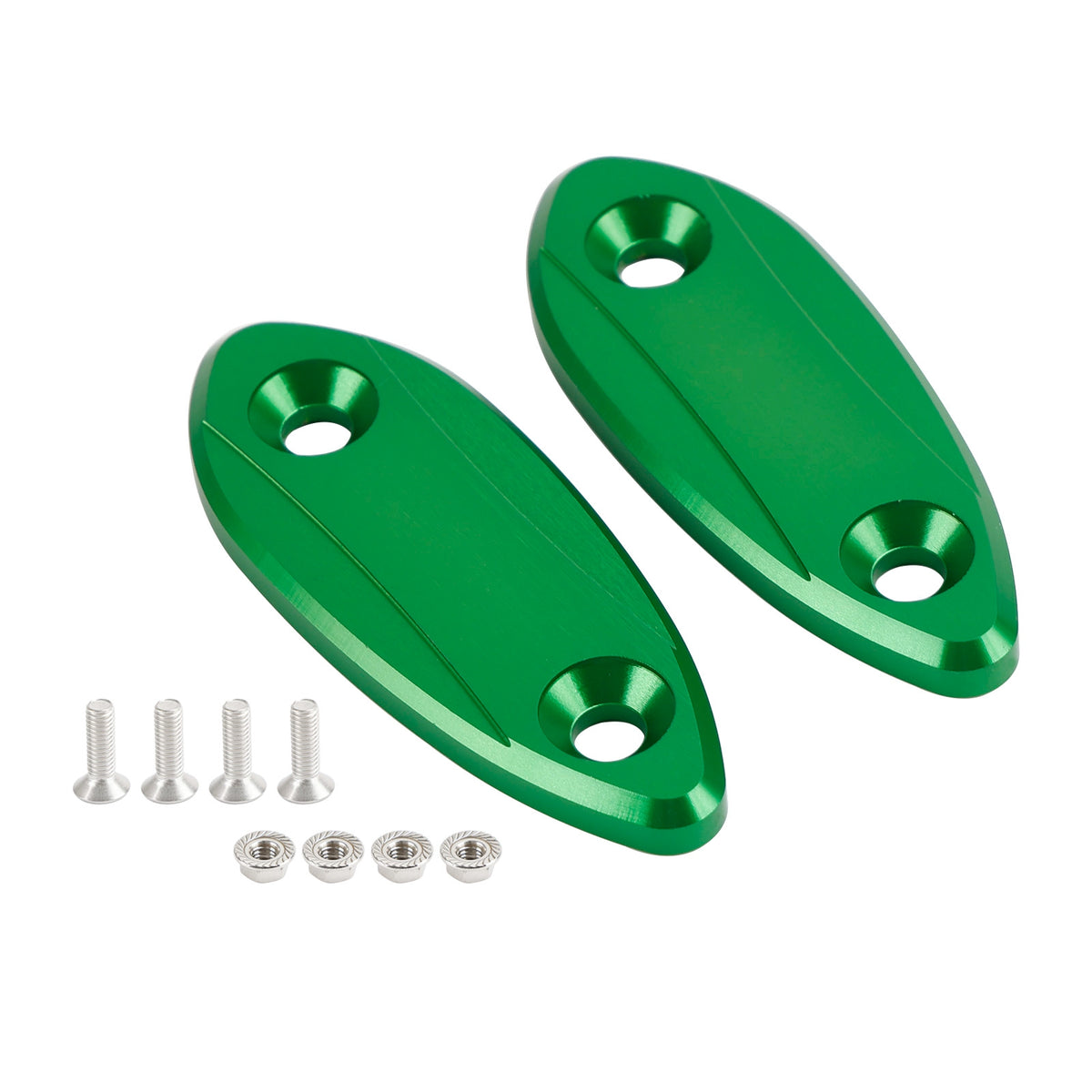 Kawasaki Ninja 250/300/400/650 2013-2022 CNC Green Mirror Block Off Plates