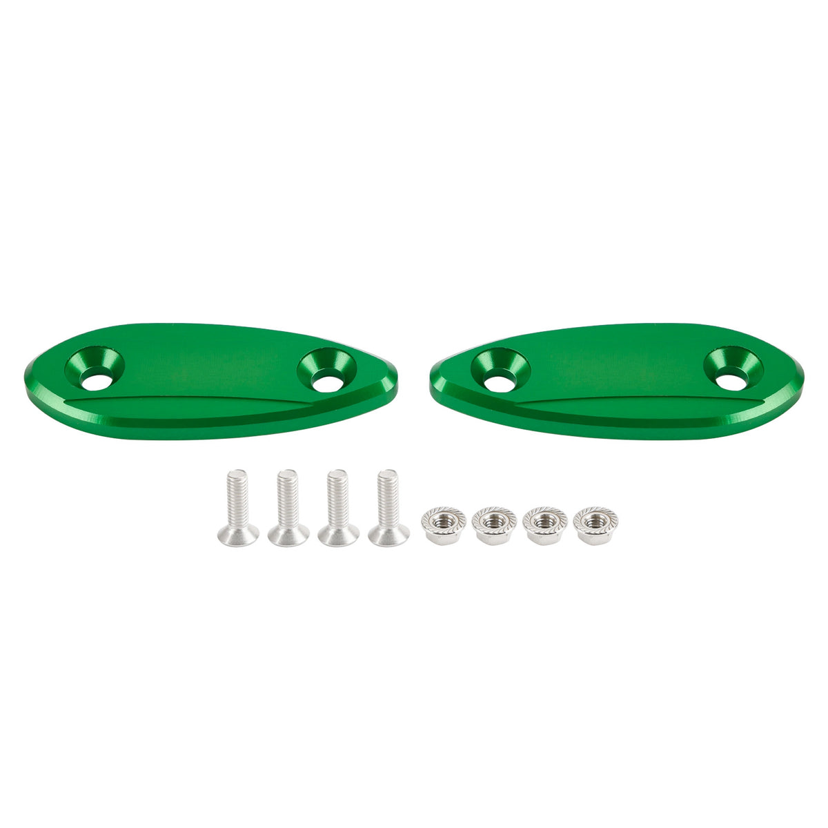 Kawasaki Ninja 250/300/400/650 2013-2022 CNC Green Mirror Block Off Plates