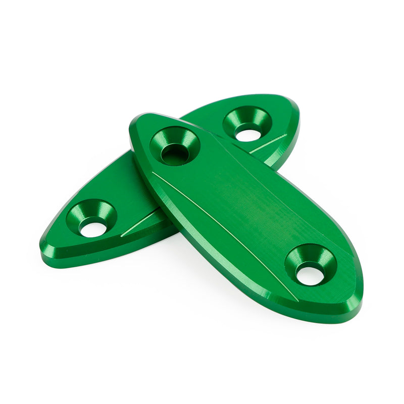 Kawasaki Ninja 250/300/400/650 2013-2022 CNC Green Mirror Block Off Plates