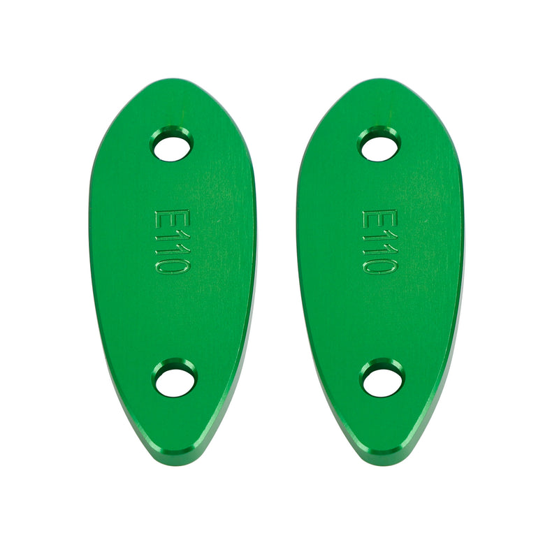 Kawasaki Ninja 250/300/400/650 2013-2022 CNC Green Mirror Block Off Plates