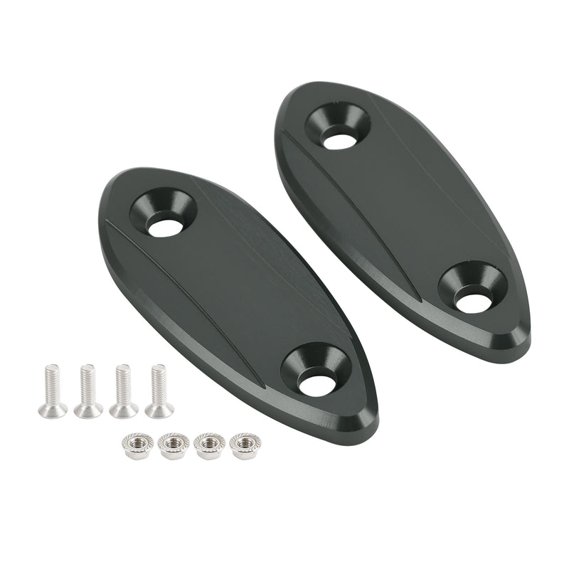 Kawasaki Ninja 250 300 400 650 2013-2022 CNC Titanium Mirror Block Off Plates
