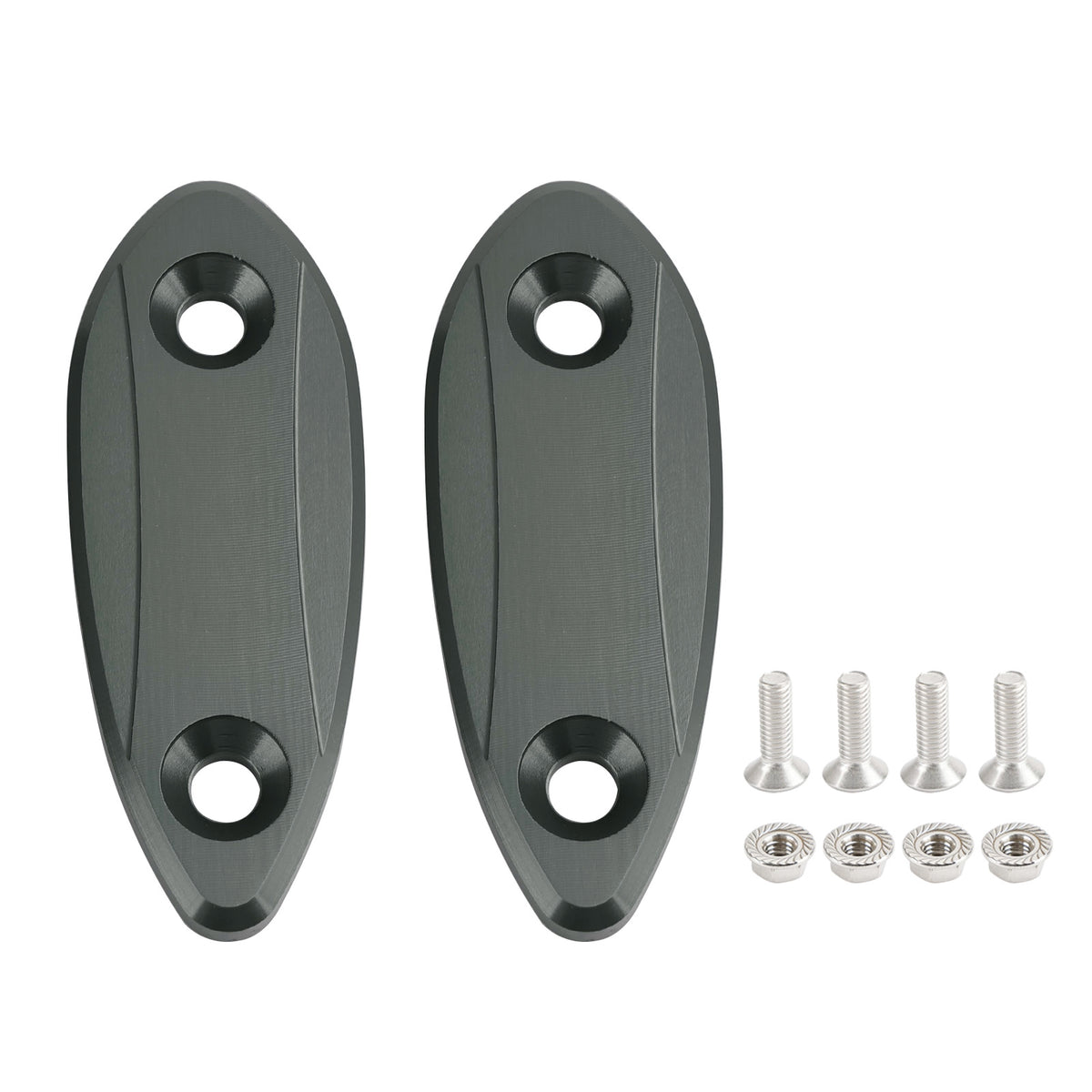 Kawasaki Ninja 250 300 400 650 2013-2022 CNC Titanium Mirror Block Off Plates