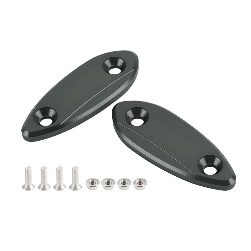 Kawasaki Ninja 250 300 400 650 2013-2022 CNC Titanium Mirror Block Off Plates