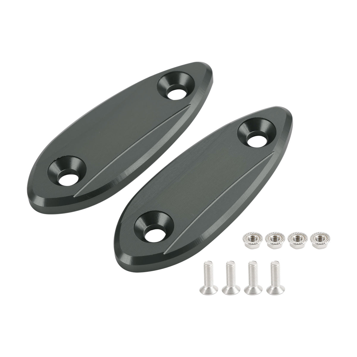 Kawasaki Ninja 250 300 400 650 2013-2022 CNC Titanium Mirror Block Off Plates