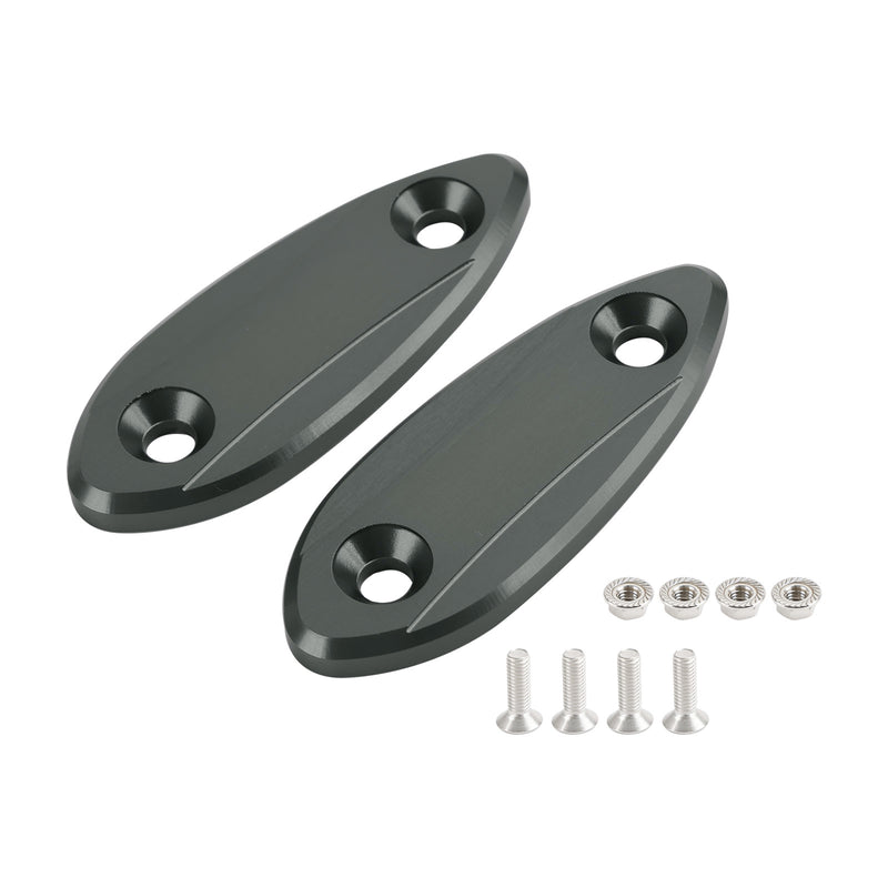Kawasaki Ninja 250 300 400 650 2013-2022 CNC Titanium Mirror Block Off Plates