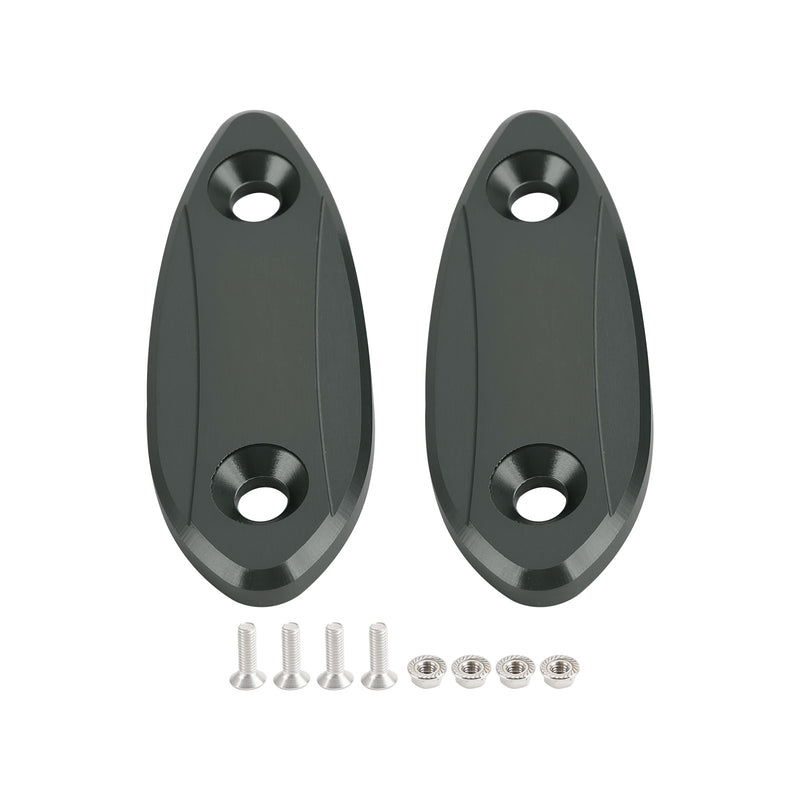 Kawasaki Ninja 250 300 400 650 2013-2022 CNC Titanium Mirror Block Off Plates