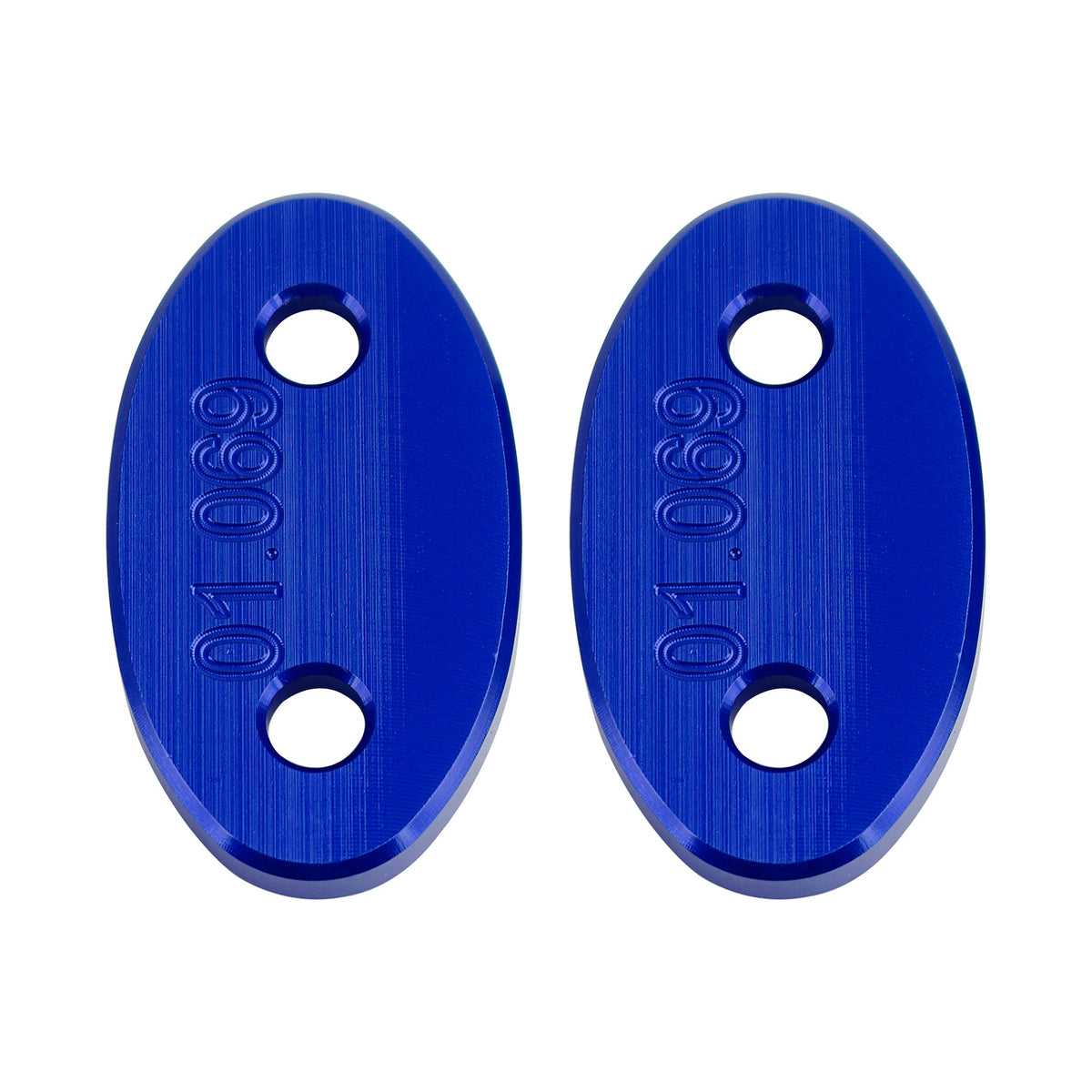 Kawasaki ZX-6R ZX6R 2003-2004 Blue mirror delete blanking block off plates