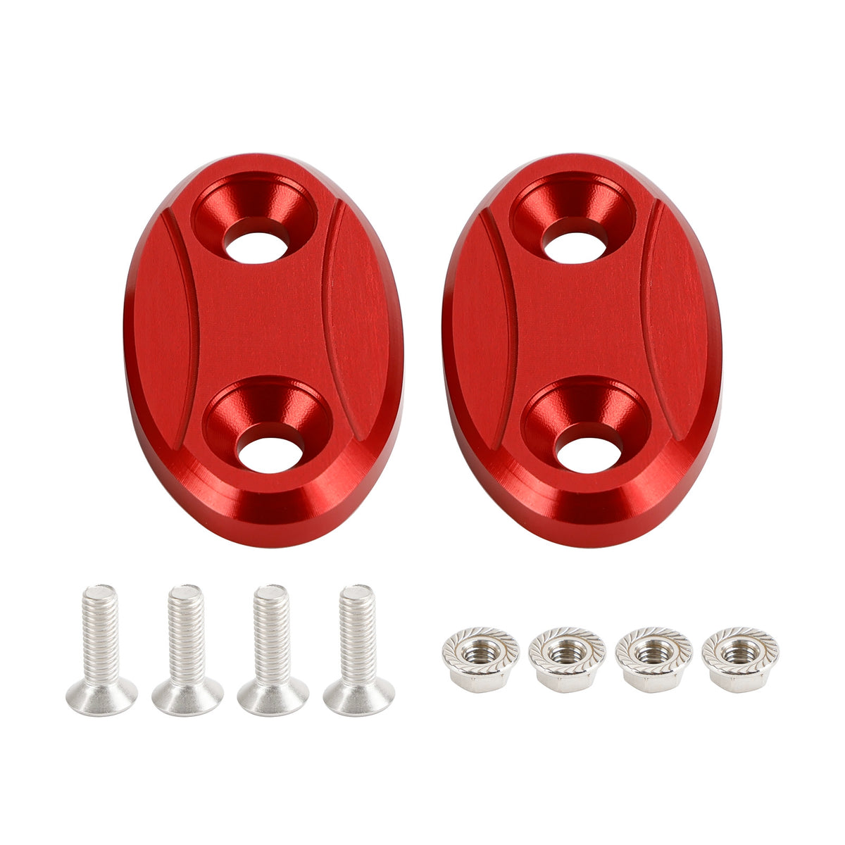 Kawasaki ZX-6R ZX6R 2003-2004 Red mirror delete blanking block off plates