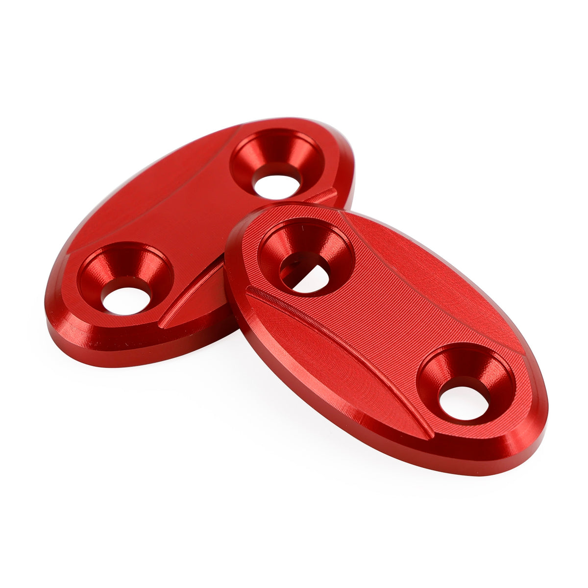 Kawasaki ZX-6R ZX6R 2003-2004 Red mirror delete blanking block off plates