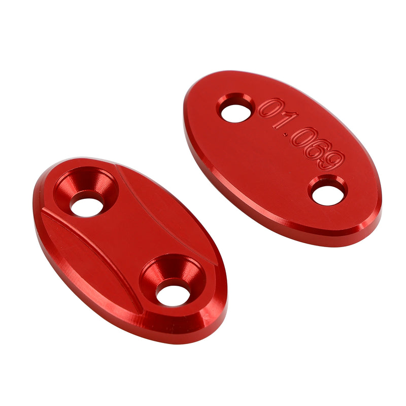 Kawasaki ZX-6R ZX6R 2003-2004 Red mirror delete blanking block off plates