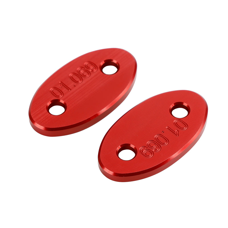 Kawasaki ZX-6R ZX6R 2003-2004 Red mirror delete blanking block off plates