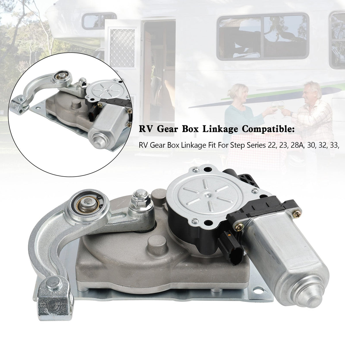 Kwikee Electric Steps Replace 366043 RV Gear Box Linkage with Motor Fit
