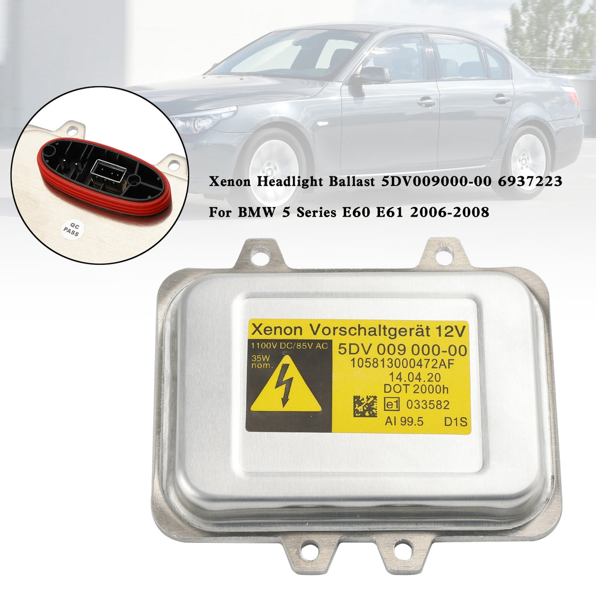 2006-2008 BMW 5 Series E60 E61 Xenon Headlight Ballast 5DV009000-00 6937223