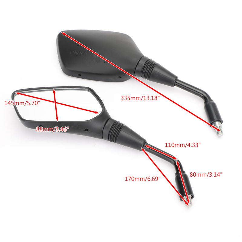 Suzuki GW250 Inazuma 2014-2017 DL250 V-Strom 2006-2018 Black Rearview Side Mirrors