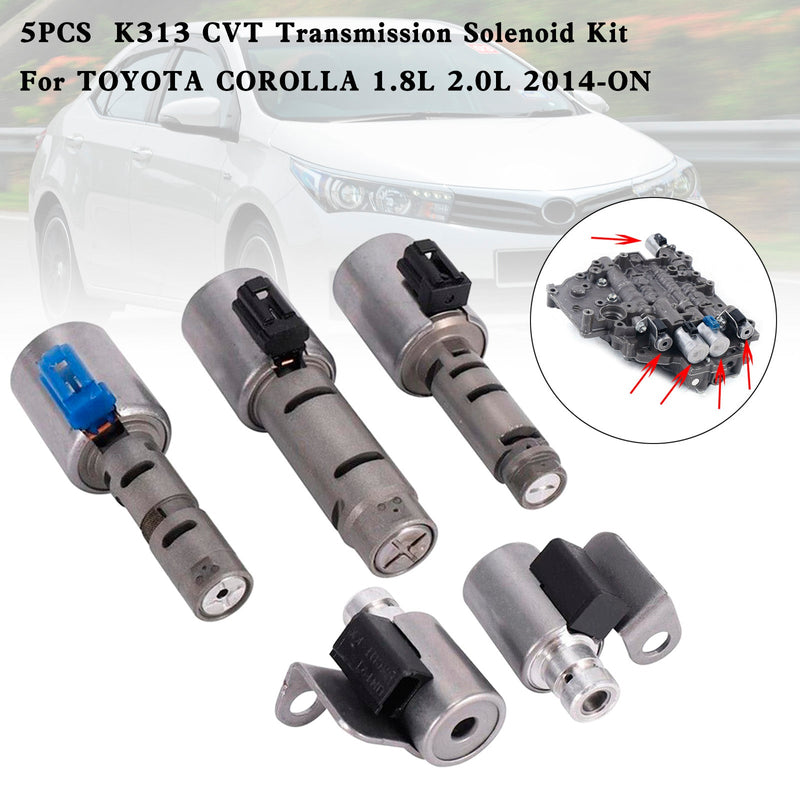 5PCS  K313 CVT Transmission Solenoid Kit For TOYOTA COROLLA 1.8L 2.0L 2014-ON