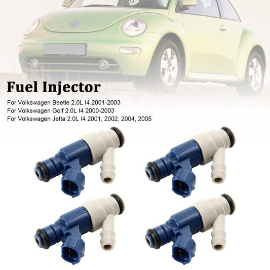 4PCS Fuel Injector 0280155995 Fit VW Golf Beetle Jetta 2.0L I4 2000-2005 0280156240
