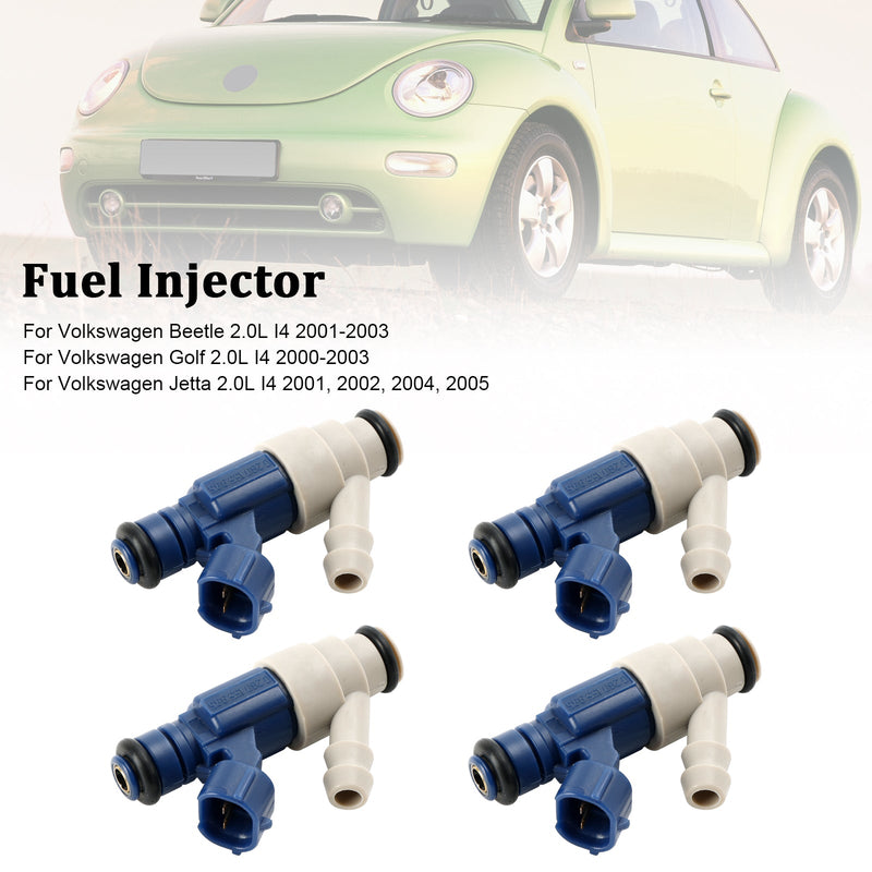 4PCS Fuel Injector 0280155995 Fit VW Golf Beetle Jetta 2.0L I4 2000-2005 0280156240