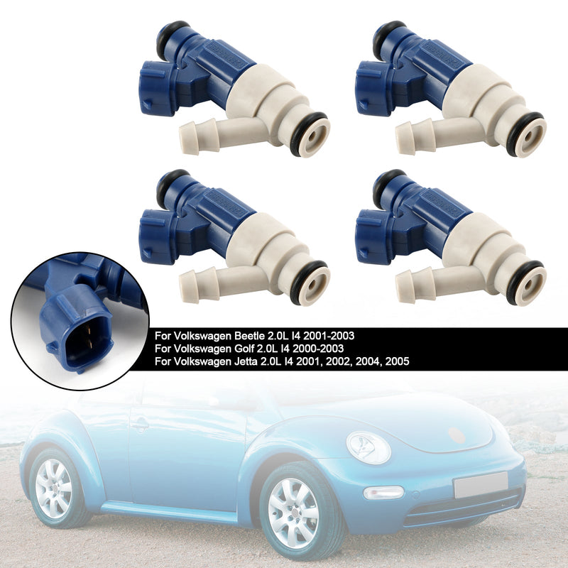 4PCS Fuel Injector 0280155995 Fit VW Golf Beetle Jetta 2.0L I4 2000-2005 0280156240