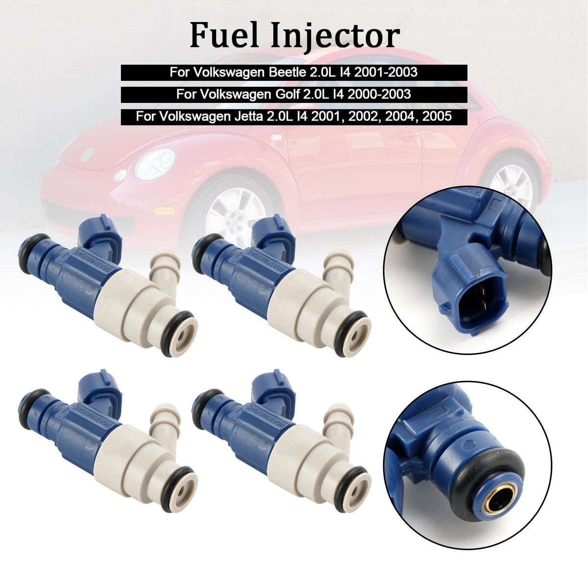 4PCS Fuel Injector 0280155995 Fit VW Golf Beetle Jetta 2.0L I4 2000-2005 0280156240