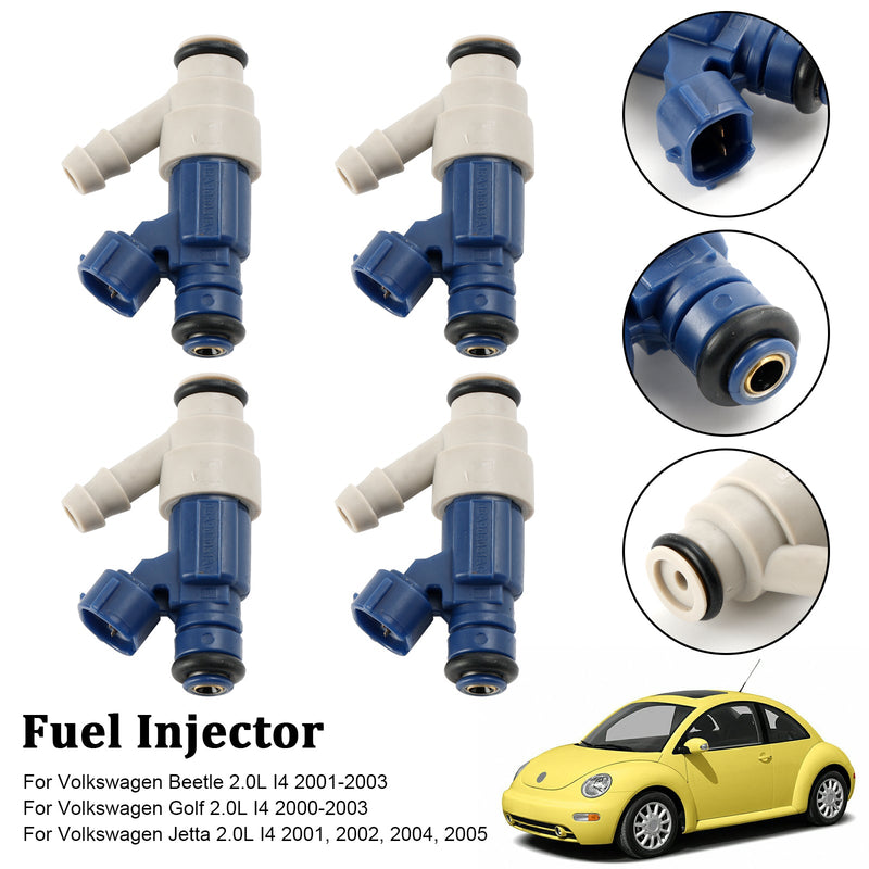 4PCS Fuel Injector 0280155995 Fit VW Golf Beetle Jetta 2.0L I4 2000-2005 0280156240