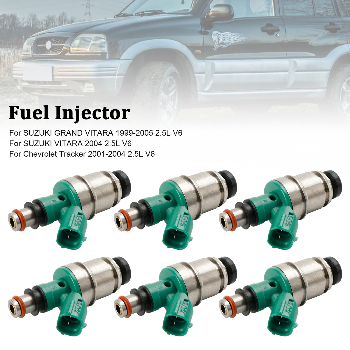 Suzuki Grand Vitara Tracker 2.5L JS4J-5 6PCS Fuel Injector 15710-67D00