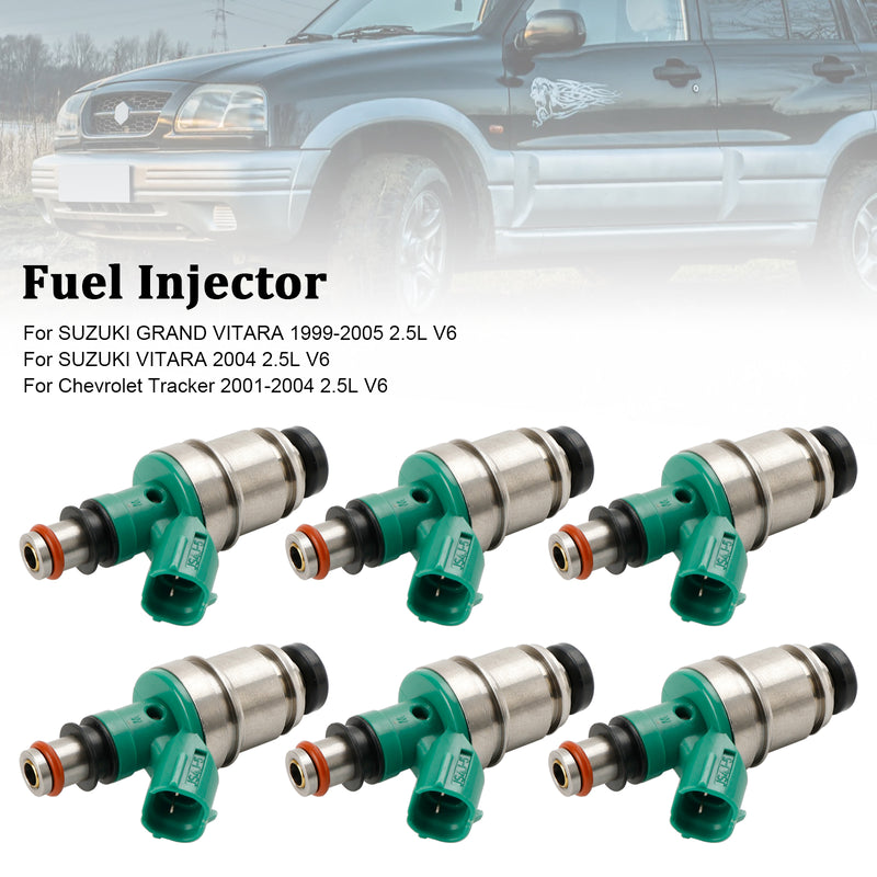 Suzuki Grand Vitara Tracker 2.5L JS4J-5 6PCS Fuel Injector 15710-67D00