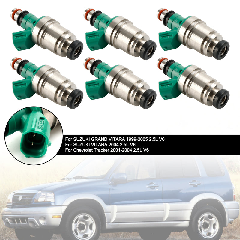 Suzuki Grand Vitara Tracker 2.5L JS4J-5 6PCS Fuel Injector 15710-67D00