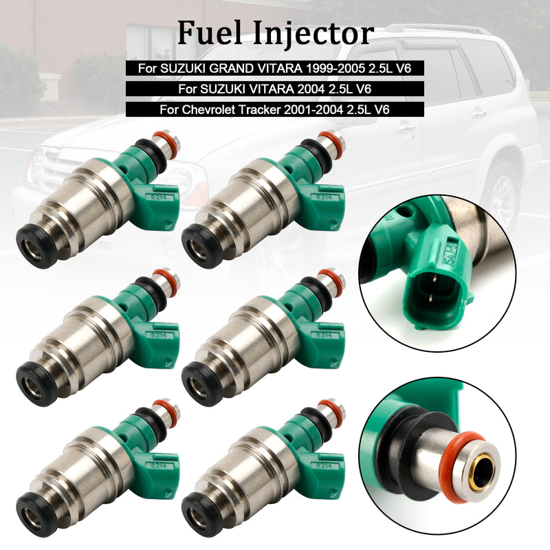 Suzuki Grand Vitara Tracker 2.5L JS4J-5 6PCS Fuel Injector 15710-67D00