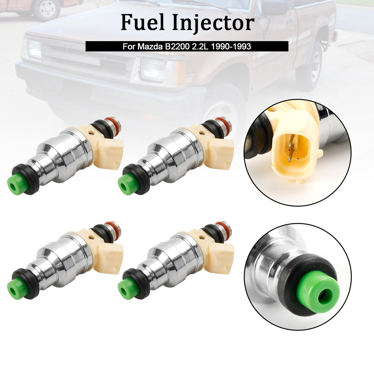 Mazda B2200 2.2L 1990-1993 F2G8-13-250 4PCS Fuel Injector INP-081