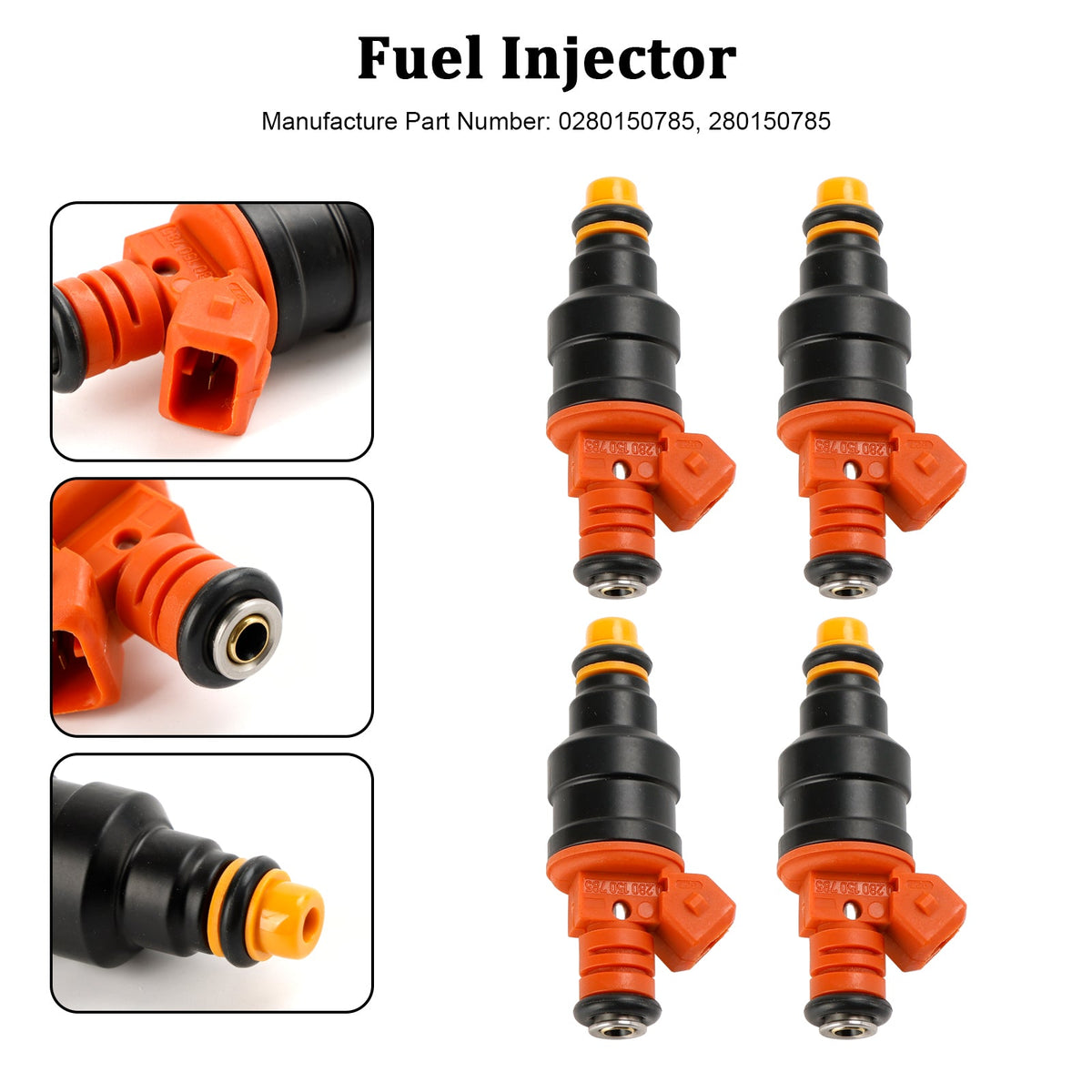 4PCS 310CC 0280150785 Fuel Injector Fit Vauxhall Fit Ford Fit Audi Fit BMW