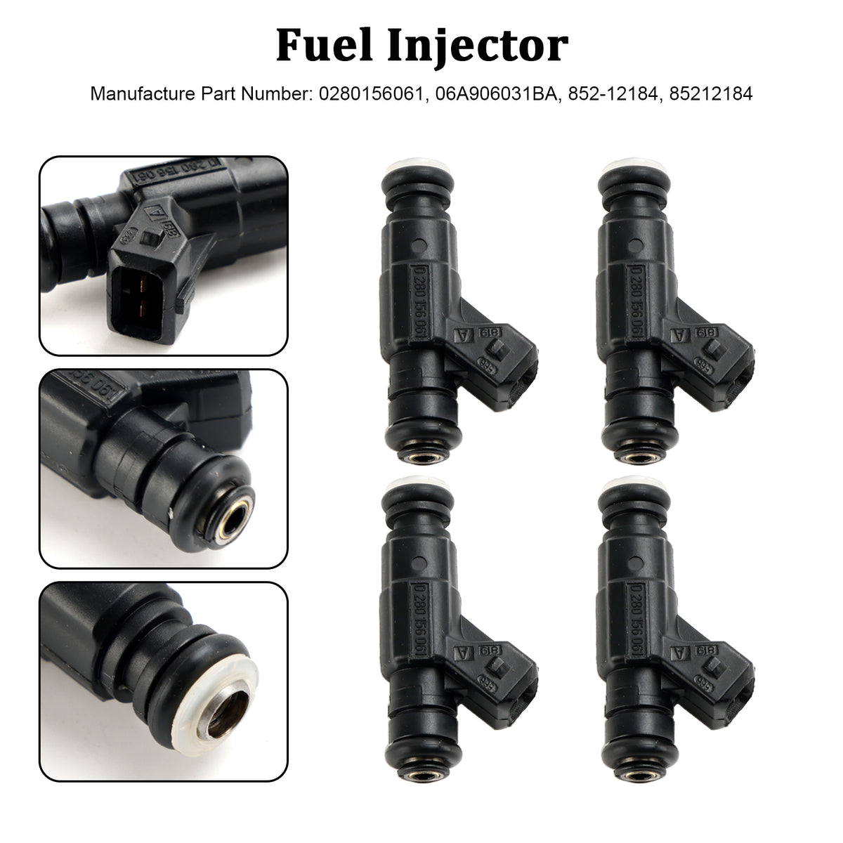 Audi Fit Volkswagen 1.8L 852-12184 4PCS Fuel Injector 0280156061