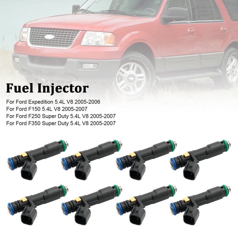 8PCS 5C3Z9F593DA FJ817 Fuel Injector Fit Ford F150 F250 F350 Expedition Super Duty 2005-2007 5.4L