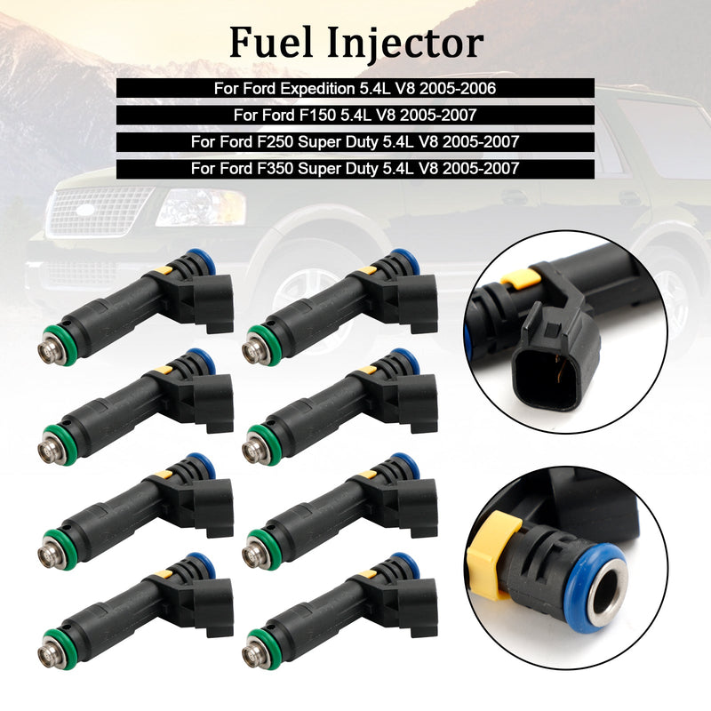 8PCS 5C3Z9F593DA FJ817 Fuel Injector Fit Ford F150 F250 F350 Expedition Super Duty 2005-2007 5.4L