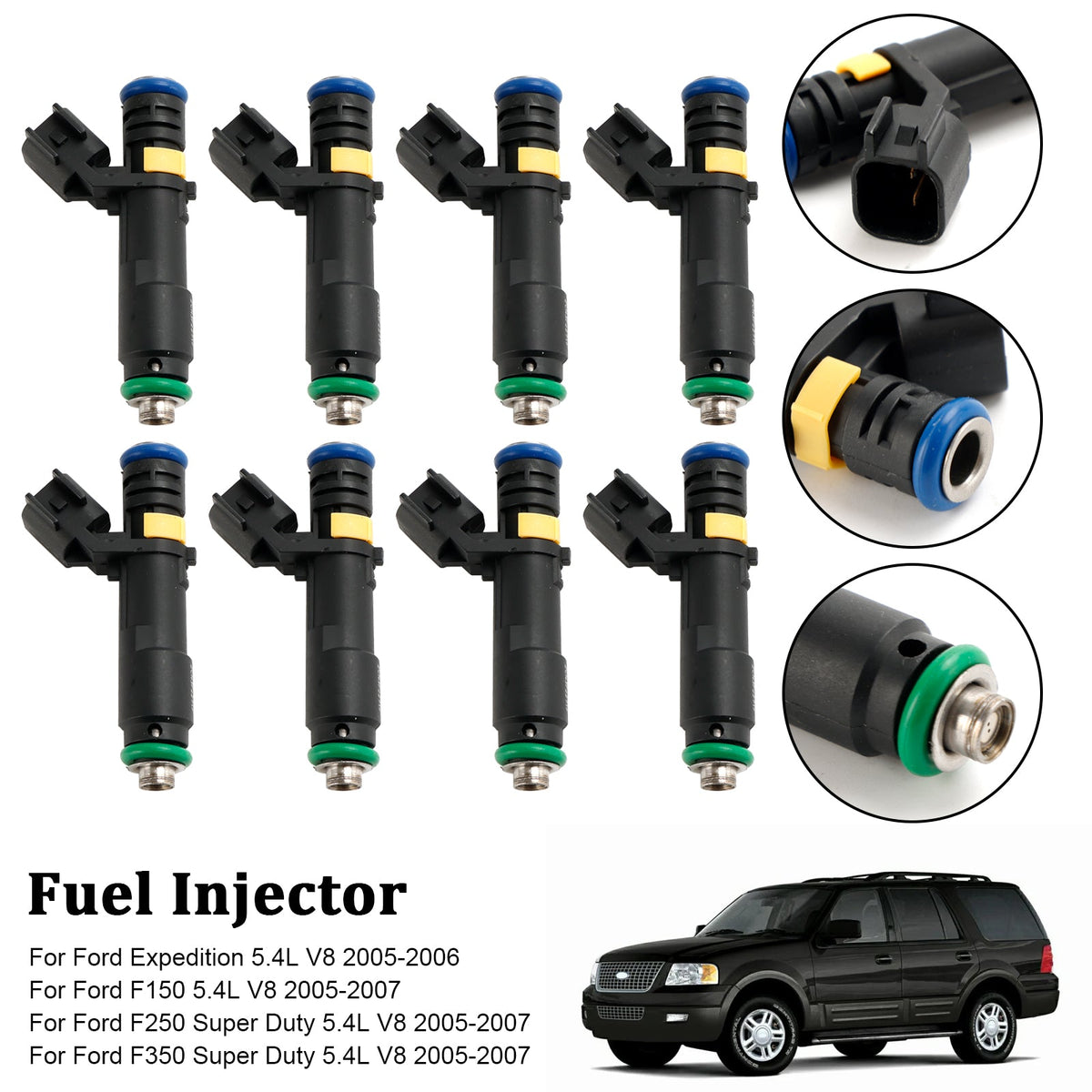 8PCS 5C3Z9F593DA FJ817 Fuel Injector Fit Ford F150 F250 F350 Expedition Super Duty 2005-2007 5.4L