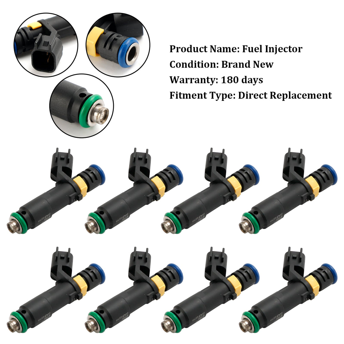 8PCS 5C3Z9F593DA FJ817 Fuel Injector Fit Ford F150 F250 F350 Expedition Super Duty 2005-2007 5.4L