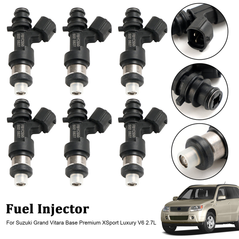 Suzuki Grand Vitara Base V6 2.7L FBYCS50 6PCS Fuel Injector 15710-66J00