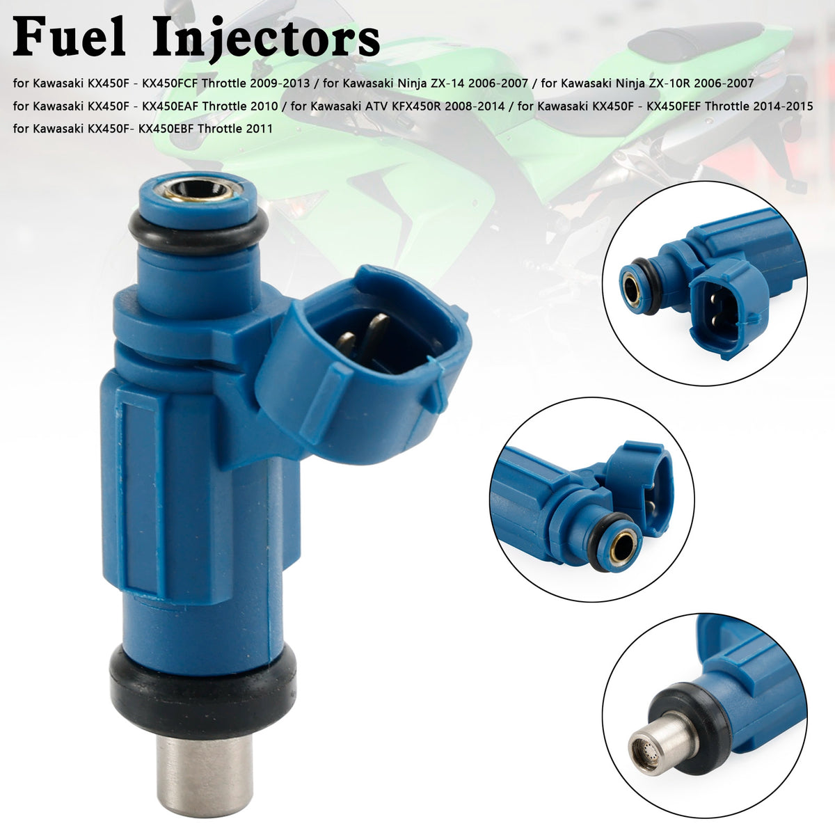 Kawasaki Ninja ZX-14 ZX-10R KX450F EAT286 49033-0010 Fuel Injector