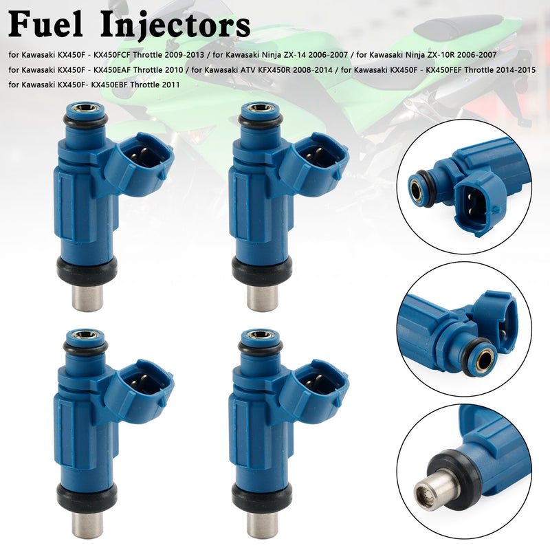 Kawasaki Ninja ZX-14 ZX-10R KX450F 4PCS EAT286 49033-0010 Fuel Injector