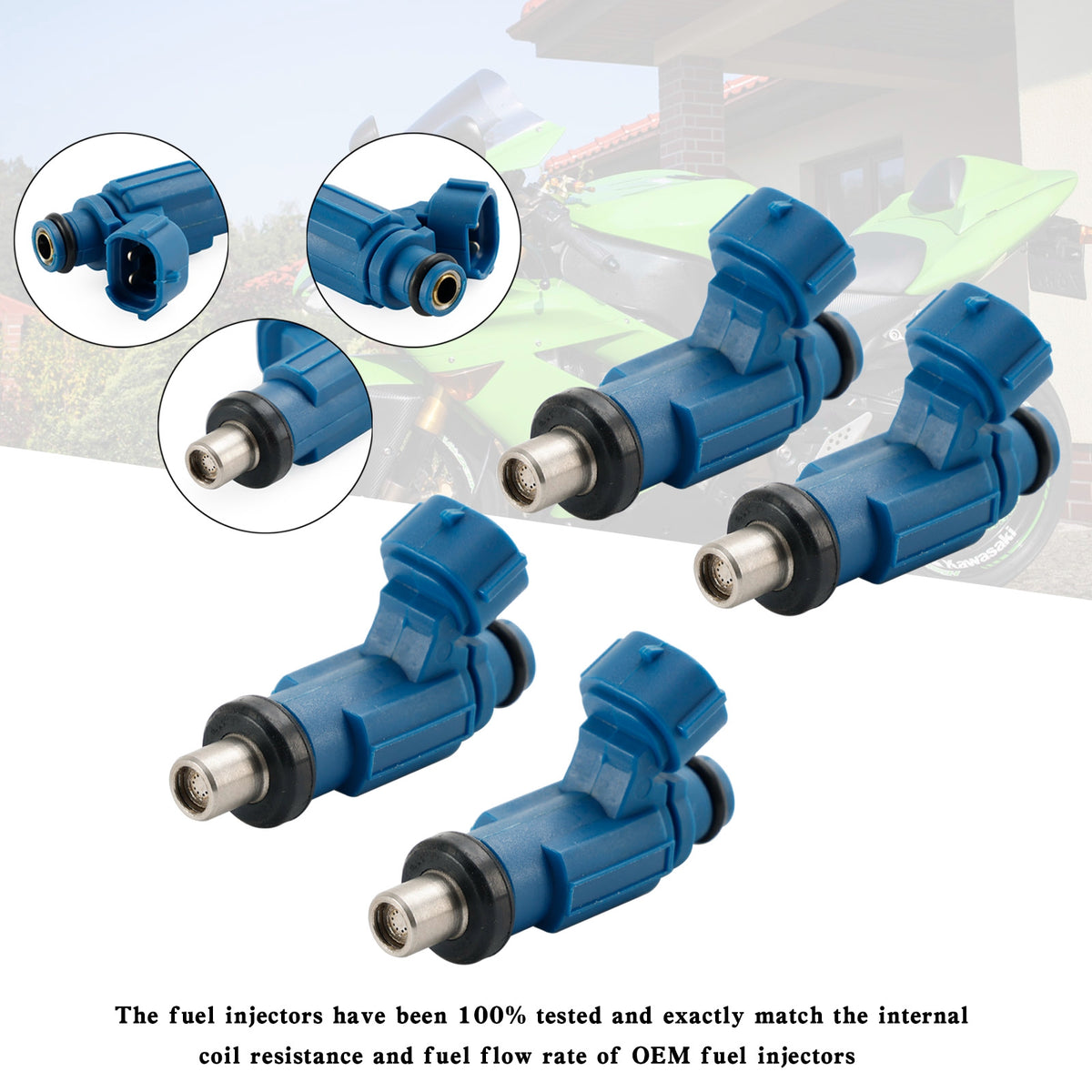 Kawasaki Ninja ZX-14 ZX-10R KX450F 4PCS EAT286 49033-0010 Fuel Injector
