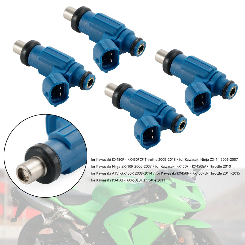 Kawasaki Ninja ZX-14 ZX-10R KX450F 4PCS EAT286 49033-0010 Fuel Injector