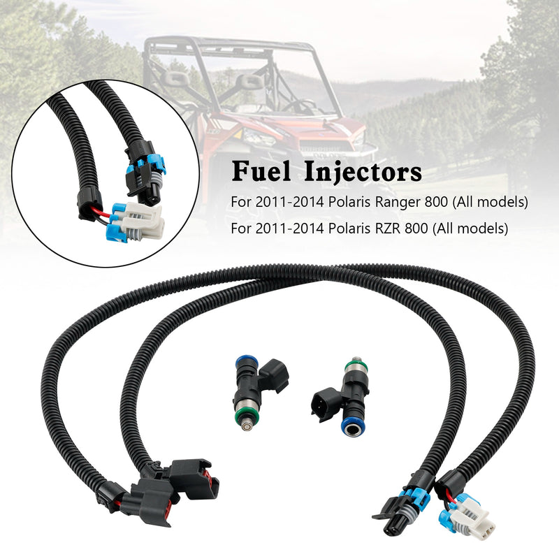 Polaris RZR Ranger 800 2011-2014 1204318 1204319 Fuel Injectors Harness (PAIR)