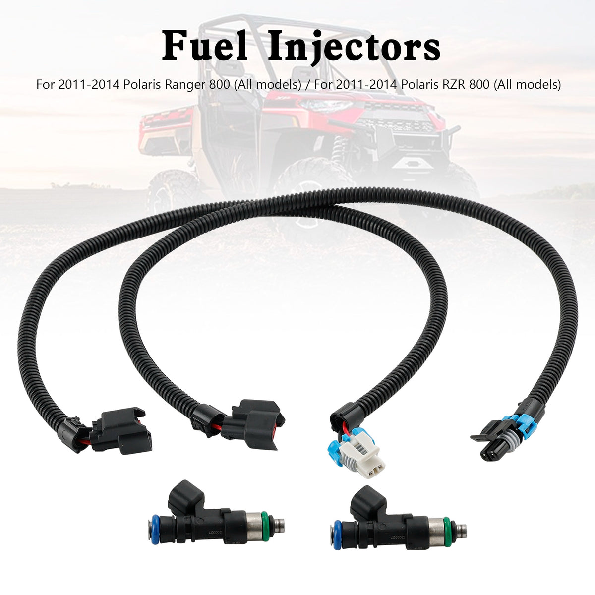 Polaris RZR Ranger 800 2011-2014 1204318 1204319 Fuel Injectors Harness (PAIR)