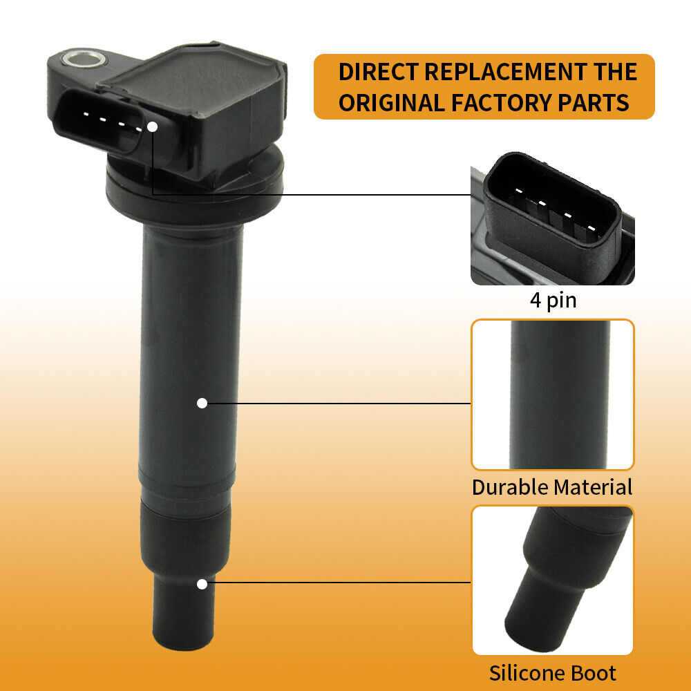 8PCS Ignition Coil+Spark Plug UF230 90080-91180 Toyota Tundra Sequoia 4.7L V8