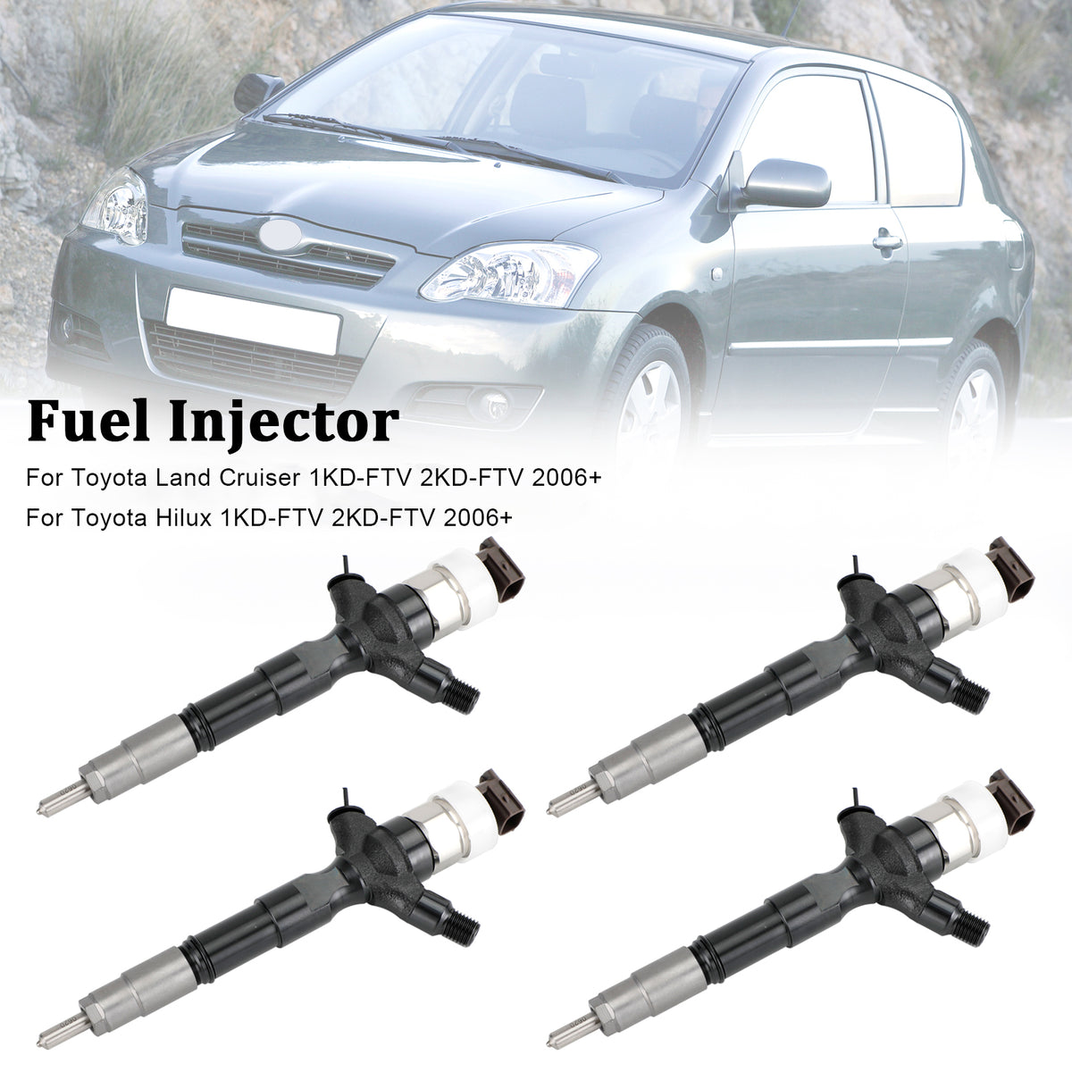 Toyota Land Cruiser Hilux 2006+ 095000-6760 4PCS Fuel Injector 23670-30140